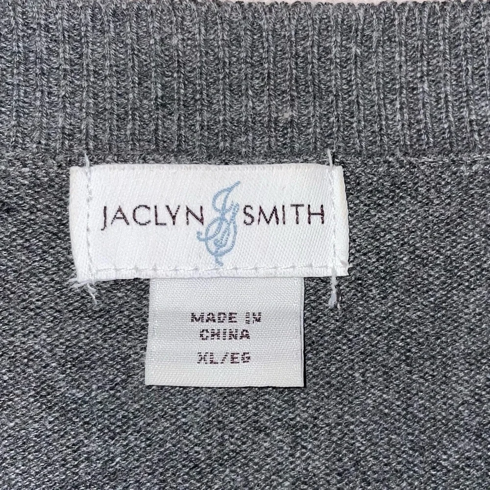 Jaclyn Smith French Bulldog Crew Neck Lightweight Sweater Size XL - Picture 2 of 6